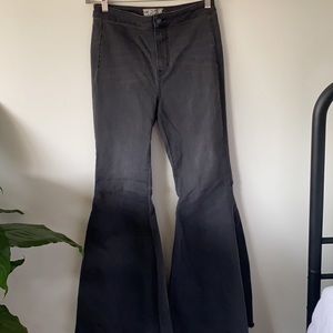 Free people flared black jeans